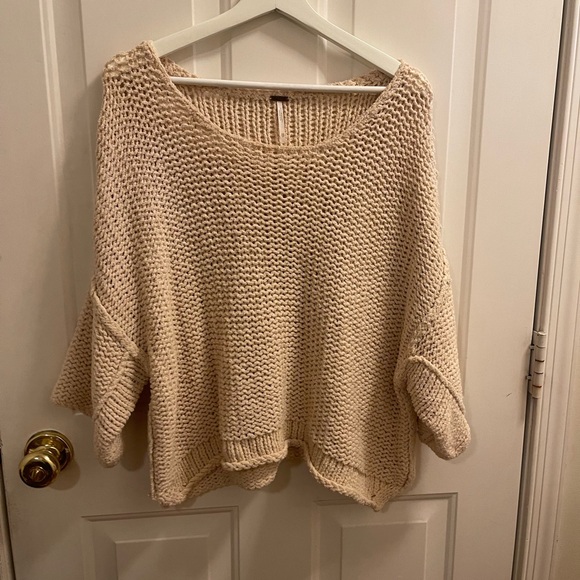 Free People Oversized Cropped Sweater - Picture 1 of 6